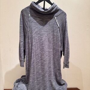 Vintage Free People: Comfy and flattering cowl-neck shirt dress.